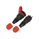 Zestaw 230V wtyk i gniazdo sieciowe profesjonalne na gruby kabel do 250V-4371