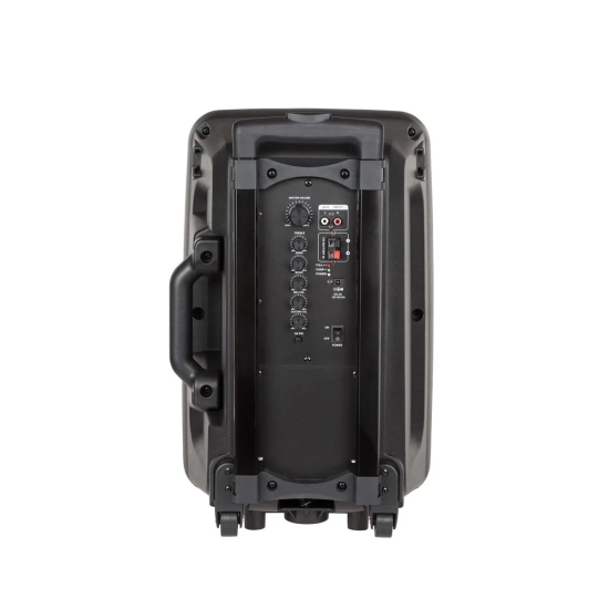 Kolumna aktywna mobilna z wbudowanym akumulatorem 2 mikrofony, Bluetooth, USB, SD mikser, głośnik 10