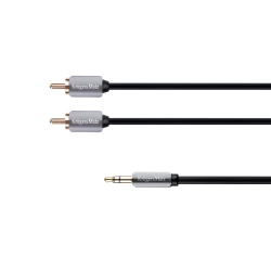 Kabel wtyk jack 3.5mm stereo - 2RCA wtyk 3m PREMIUM