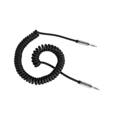 Kabel wtyk jack 3.5mm stereo - wtyk jack 3.5mm 1.5m sprężynka