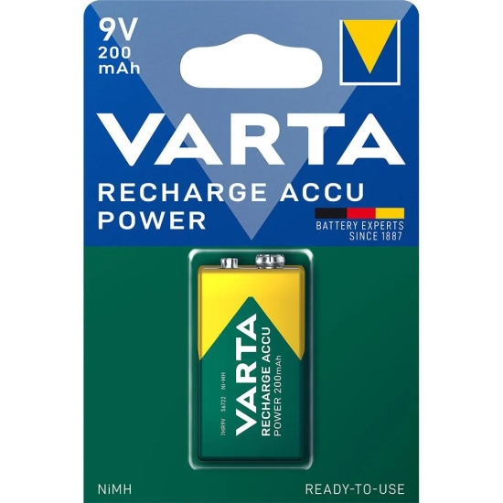Akumulator NiMH VARTA Recharge Accu Power 9V 200mAh Akumulatorek HR9V