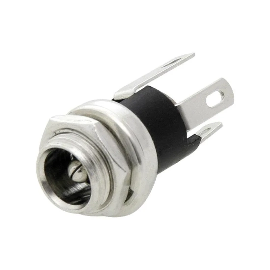 Gniazdo DC 2.5 x 5.5 metalowe przykręcane