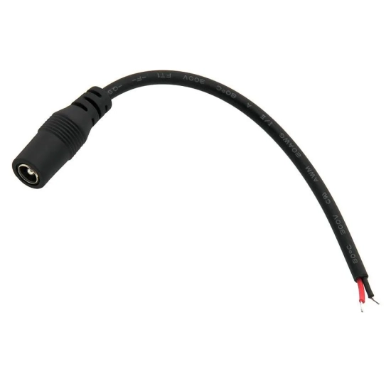 Gniazdo zasilające DC 2,1mm x 5,5mm z przewodem 15 cm
