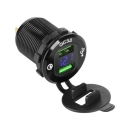 Gniazdo zapalniczki samochodowej + 2 x gniazda ładowania USB z funkcją Quick Charage i miernikiem napięcia