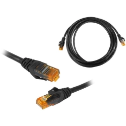 Kabel przyłącze RJ45 PATCHCORD UTP 3m czarny CAT6E Kabel Ethernet