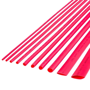 Rurki termokurczliwe 10 mm x 1m czerwone