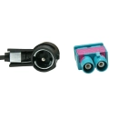ISO kostka do radia Volkswagen Skoda Audi Seat 2x Fakra - ISO + separator antenowy-5901