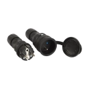 Zestaw 230V wtyk i gniazdo sieciowe profesjonalne na gruby kabel do 250V-5925