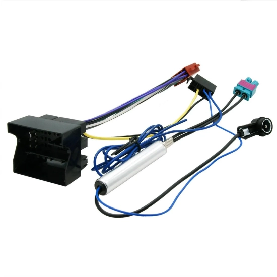 ISO kostka do radia Volkswagen Skoda Audi Seat 2x Fakra - ISO + separator antenowy