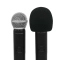 Gąbka mikrofonowa Premium czarna 7cm Shudder duża z kołnierzem uszczelniającym do mikrofonów przewodowych i bezprze