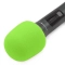 Gąbka mikrofonowa Premium zielona 7cm Shudder duża z kołnierzem uszczelniającym do mikrofonów przewodowych i bezprz