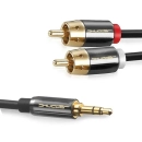 Kabel wtyk Jack 3.5mm stereo - 2RCA wtyk 1.5m Shudder jack - czincz Jack Cinch-6327