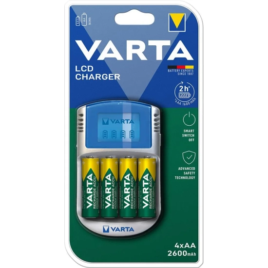 Ładowarka do akumulatorków AA AAA VARTA + akumulatorki AA 2600mAh 4szt. + ładowarka 12V samochodowa