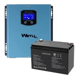 Zasilacz awaryjny WETU S-1012 + akumulator 100Ah zestaw zasilania awaryjnego UPS do pieca urządzeń RTV i AGD