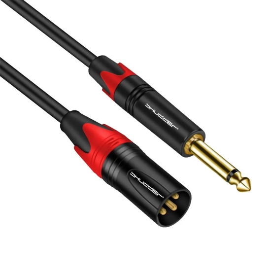 Kabel wtyk jack 6.3 mm mono - wtyk XLR 1.5m Shudder PREMIUM-6423