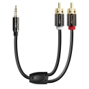 Kabel wtyk Jack 3.5mm stereo - 2RCA wtyk 1.5m Shudder jack - czincz Jack Cinch-6432