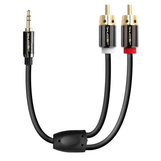 Kabel wtyk Jack 3.5mm stereo - 2RCA wtyk 2m Shudder jack - czincz Jack Cinch-6433