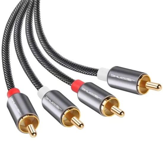 Kabel wtyk 2 RCA - 2RCA 1.5m Shudder PREMIUM cinch - cinch czincz - czincz-6439