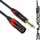Kabel wtyk jack 6.3 mm mono - wtyk XLR 2m Shudder PREMIUM-6475