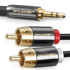 Kabel wtyk Jack 3.5mm stereo - 2RCA wtyk 1.5m Shudder jack - czincz Jack Cinch