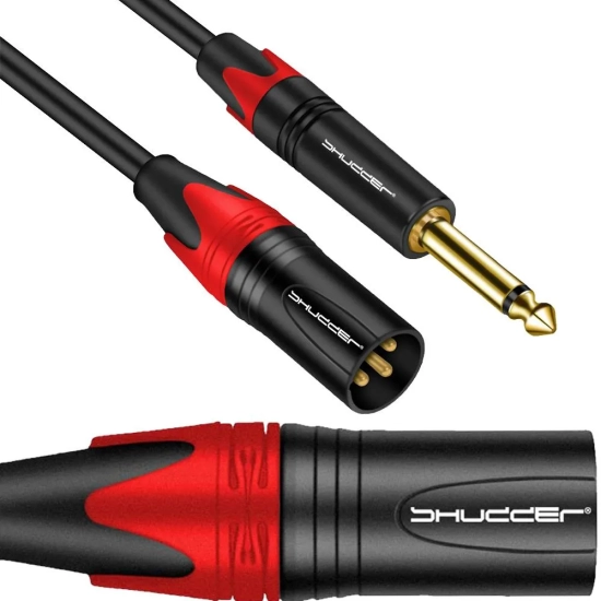 Kabel wtyk jack 6.3 mm mono - wtyk XLR 15m Shudder PREMIUM