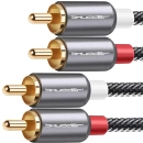 Kabel wtyk 2 RCA - 2RCA 1.5m Shudder PREMIUM cinch - cinch czincz - czincz