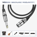 Kabel wtyk jack 6.3 mm mono - gniazdo XLR 10m Shudder PREMIUM-6573