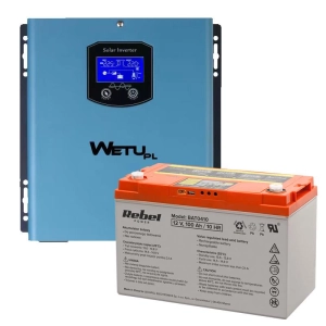 Zasilacz awaryjny WETU S-1012 1000W + akumulator 100Ah głębokiego rozładowania, UPS