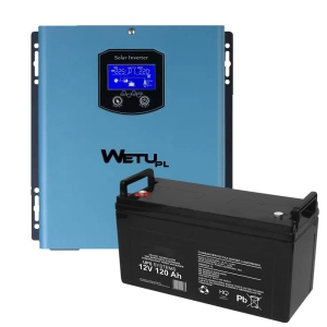Zasilacz awaryjny WETU S-1012 1000W + akumulator 120Ah zestaw zasilania awaryjnego UPS