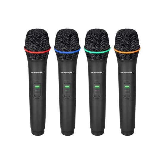 Mikrofony bezprzewodowe 8 kanałowe Shudder SDR1083 4x mikrofony doręczne i 4x bodypack z akcesoriami-6840