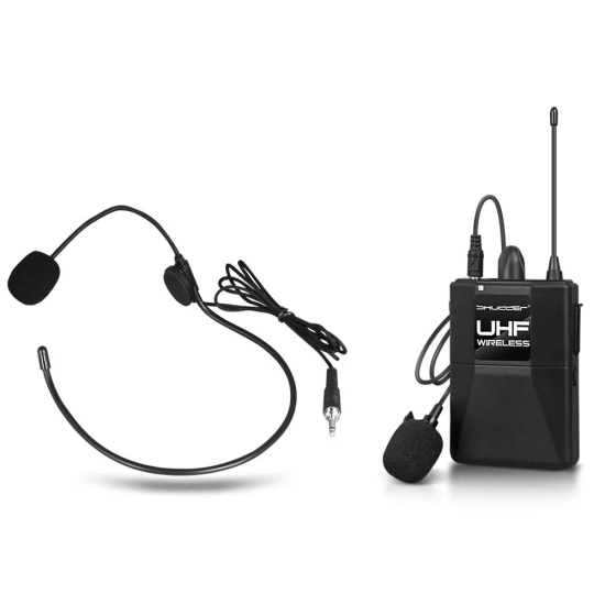 Mikrofony bezprzewodowe 8 kanałowe Shudder SDR1083 4x mikrofony doręczne i 4x bodypack z akcesoriami-6848