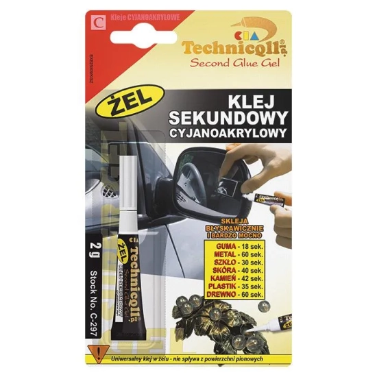 Klej sekundowy żel cyjanoakrylowy 2g Technicqll