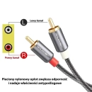 Kabel wtyk 2 RCA - 2RCA 10m Shudder PREMIUM cinch - cinch czincz - czincz -7163