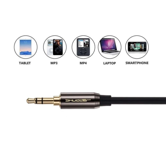 Kabel wtyk jack 3.5mm stereo - 2RCA wtyk 1.8m Shudder Standard Przewód Jack 3.5mm - 2x Cinch-7413