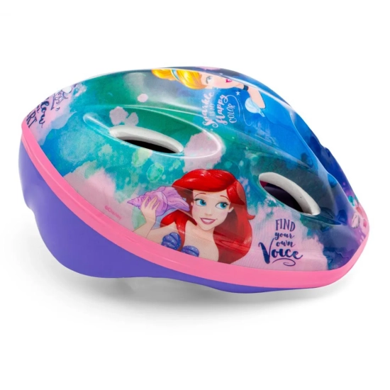 Kask rowerowy Princess dziewczęcy z księżniczkami Ariel Kopciuszek Roszpunka Arielka księżniczki 52 - 56 cm M-8048