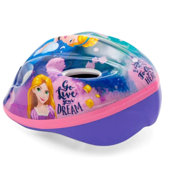 Kask rowerowy Princess dziewczęcy z księżniczkami Ariel Kopciuszek Roszpunka Arielka księżniczki 52 - 56 cm M-8051