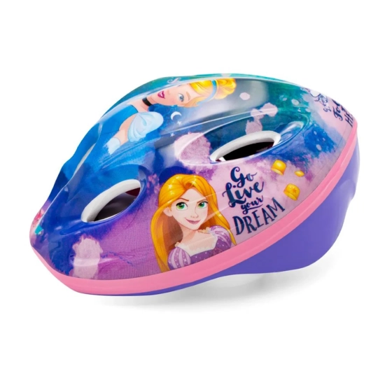 Kask rowerowy Princess dziewczęcy z księżniczkami Ariel Kopciuszek Roszpunka Arielka księżniczki 52 - 56 cm M-8052