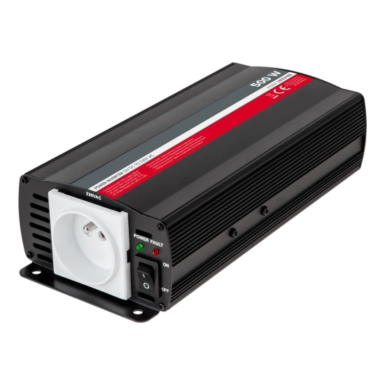 Przetwornica napięcia samochodowa 12V/230V 500W gn. PL