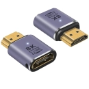 Przejściówka adaptor HDMI wtyk - gniazdo płaski prosty 4K 120Hz 2.1-8655