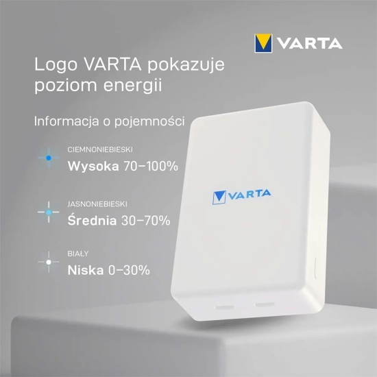 Power Bank 5000mAh Wireless Mag Pro bezprzewodowy Power Bank z ładowarką indukcyjną MagSafe VARTA-8817