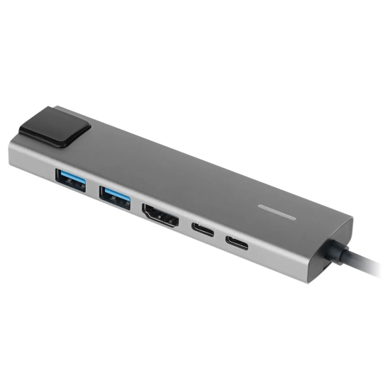 Rozgałęźnik adapter HUB USB-C do HDMI 2 x USB 3.0 2 x USB-C RJ45 do podłączenia dodatkowego monitora-9176